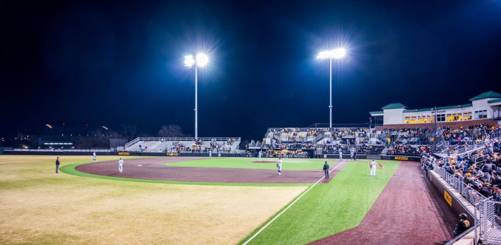 night game at missouri baseball stadium