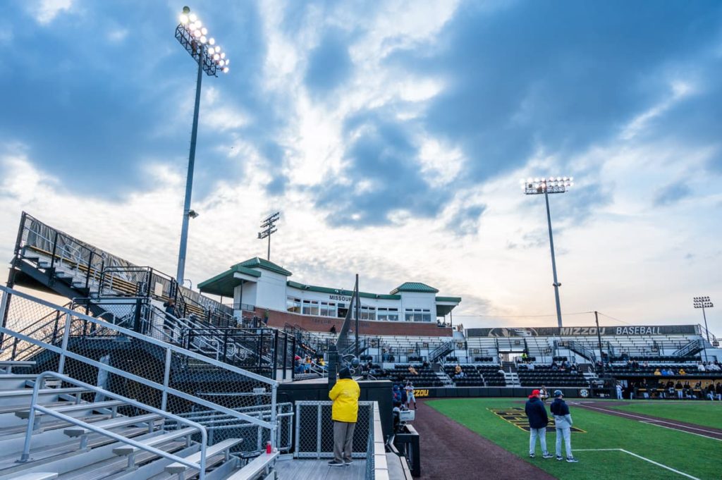 mizzou baseball stadium night game