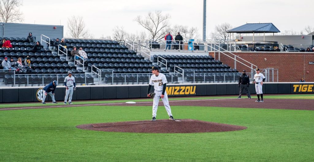 lefty pitcher at mizzou home game