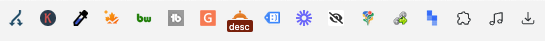 Google Chrome Extensions bar